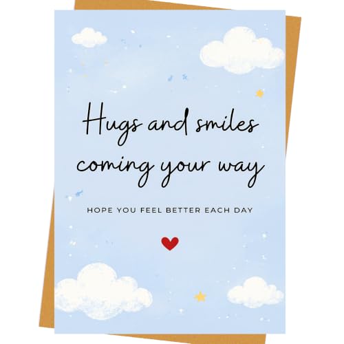 Warm Comfort Get Well Wishes Greeting Card Gift For Loved Ones - color: QY-152