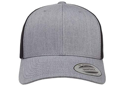 Yupoong Yp Classics Retro Trucker Cap - color: Heather/Black, size: One Size, style: Single