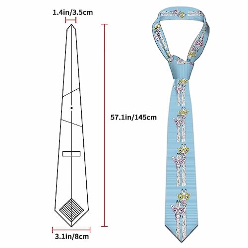 Men's Ties Novelty Tie Necktie for Men Teen Boys Multicolor Tie Party Holiday Thanksgiving Christmas - color: Black Giraffes