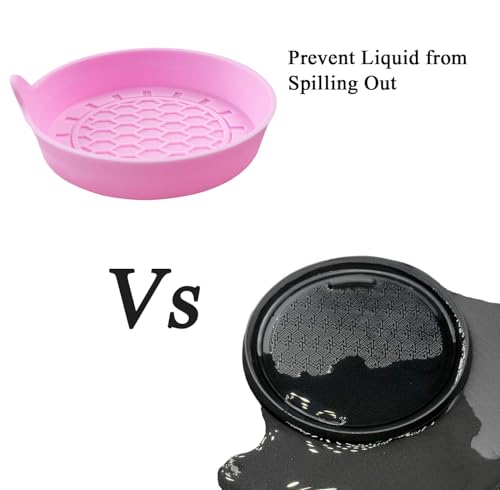 Amooca 4-Pack Spill-Proof Cup Coasters Non-Slip Car Cup Holder Inserts - color: Pink, size: 4 pack