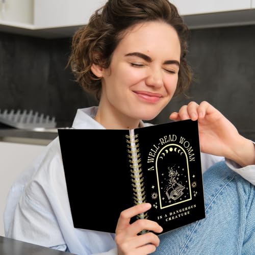 UTELKA Reading Journal Notebook, Reader Book Spiral Notebook 5.5x8.3 - color: A Well-Read Woman