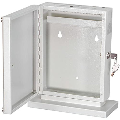POCHAR Large Metal Suggestion Box With Slot and Lock, Safe Lock Tip Jar - color: White