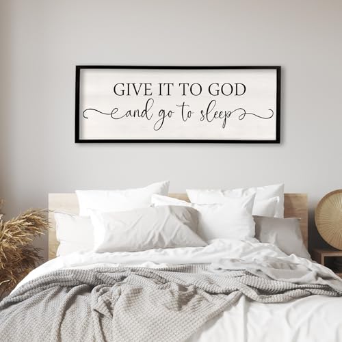 Surfapans Give It To God And Go To Sleep Sign, 40"x15", Black - color: Give It To God And Go To Sleep（Black), size: 40"L x 15"W