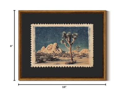 InSimSea Framed Canvas Wall Art, Western Desert Cactus, 10x8 Inch - color: Mail in the Wilderness