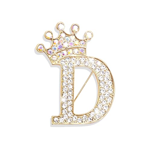 Brooches and Pins for Women A-Z Letter Rhinestone Brooch Pin Jewelry Gifts - color: A9