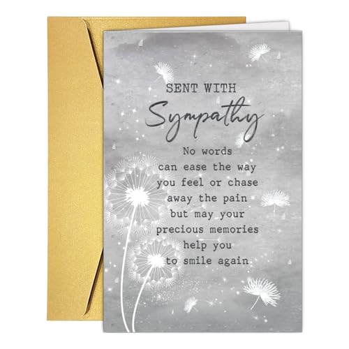 Sympathy Card Loss of Someone, Thoughtful Bereavement Cards, Thoughtful Condolence Cards to Sincerely Comfort Family Friends. - color: #6