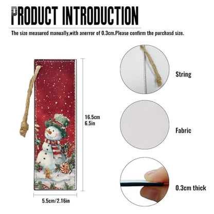 Bookmarks for Adults Personalized Bookmark Christmas Snowman Scarf Bookmark for Book Lovers Bookmarks for Reading Lovers - color: Christmas Snowman Scarf
