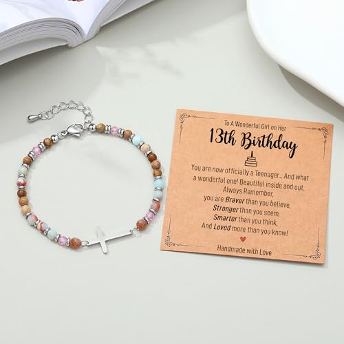 Crystal Cross Bracelet for Women Teen Girls Christmas Birthday Gifts - style: 13th