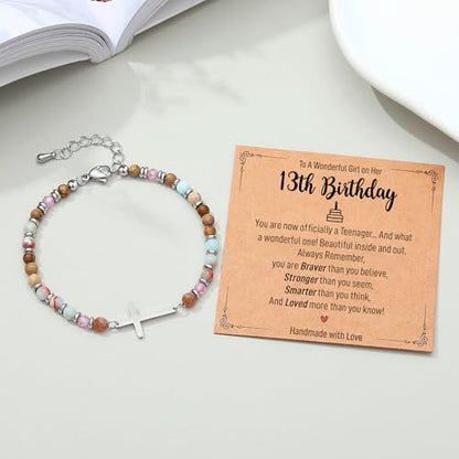 Crystal Cross Bracelet for Women Teen Girls Christmas Birthday Gifts - style: 13th
