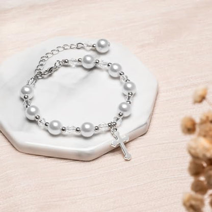 Cross Bracelets First Communion Gifts, Confirmation Gifts, Christening Gifts, Baptism Gifts for Teenage Boys - style: Baptism