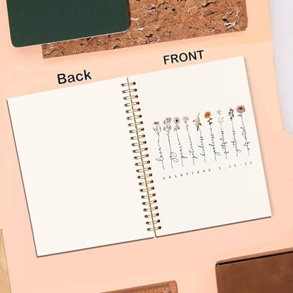 Christian Journal Notebook, Bible Notebooks for Note Taking for Women, Christian Bible Gifts for Women, Scripture Journals, Galatians 5:22-23 Religious Journals 5.5x8.3 Inch - color: 5:22-23