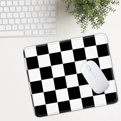 Mouse Pad for Desk with Stitched Edge, Premium Cute Washable Mouse Pads. Computer Mousepad with Non-Slip Rubber Base, Mousepads for Laptop, 9.25x7.75x0.12 inch (Checker Grid) - color: Checker Grid