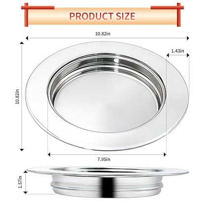 Bread Silver Premium Communion Trays for Churches, Stainless Steel Communion Set, Church Communion Bread and Serving Supplies - color: 1pcs Silver Bread Plate