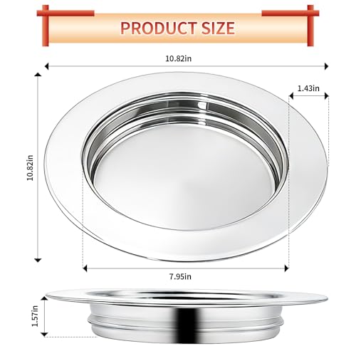 Bread Silver Premium Communion Trays for Churches, Stainless Steel Communion Set, Church Communion Bread and Serving Supplies - color: 1pcs Silver Bread Plate