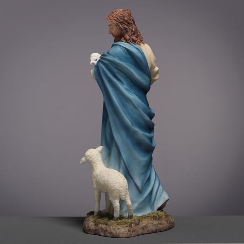 Veronese Design 6 1/4 Inch Jesus The Shepherd Polyresin Hand Painted Religious Collectible Figurine Sculpture