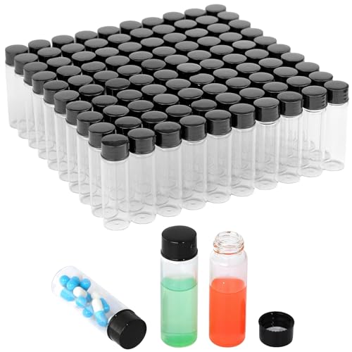 15ml 100pcs Small Clear Glass Vials with Screw Cap - size: 15ml 100pcs