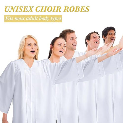 Toulite 6 Pcs Choir Robes for Church Adults - color: White, size: 39