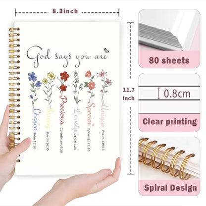 Lacama Bible Journal for Women A4,Christian Gifts for Women,