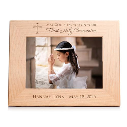 Lifetime Creations First Communion Frame 5x7, Girls Keepsake Gift - color: Custom - Option A, size: 5" x 7" Landscape