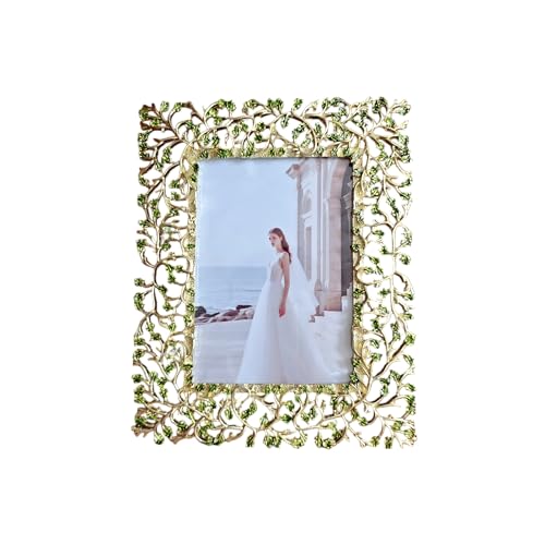 Gold Frame,golden branches Textured Picture Frame,Vertical Display,Tabletop & Wall Display,Perfect for Home Decor,Commemorate Wedding and Graduation,Art,1-Pack (Gold, 5 * 7inch) - color: Gold, size: 5*7inch