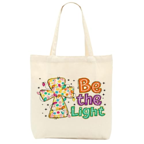 Christian Gifts for Women, Canvas Tote Bag, Faith Gifts for Women Girl Sister Inspirational Religious Gift Birthday - color: Vibrant Religious 759