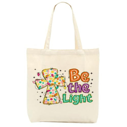 Christian Gifts for Women, Canvas Tote Bag, Faith Gifts for Women Girl Sister Inspirational Religious Gift Birthday - color: Vibrant Religious 759