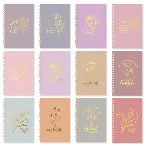 Supervitae 12 Pack Christian Journals Notebooks Gifts for Women,Aesthetic - style: Aesthetic