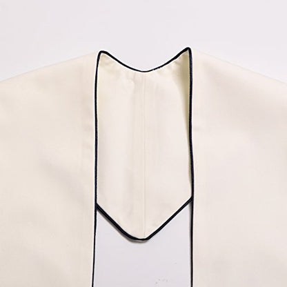BLESSUME 1PC Clergy Mass Stole Cross Embroidered Wedding Stole - color: White/Blue