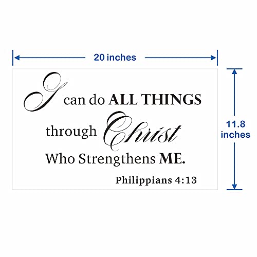 Philippians 4:13 Bible Verse Wall Decal, Christian Wall Sticker