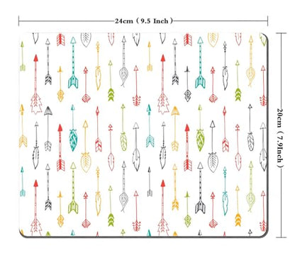 TSSOHU Small Mouse Pad 7.9 x 9.5 Inch, Colorful Arrows Mousepad with Washable Lycra Cloth, Non-Slip Rubber Base Mousepads, Computer Mouse Pads for Wireless Mouse, WMJMP2409 - color: WMJ109