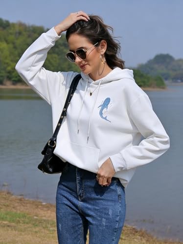 Christian Hoodie for women Whale Shark Beach Ocean Seaside Hoodies - color: Black, size: Small