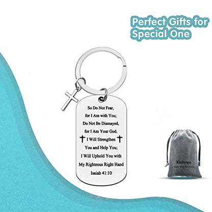 Xiahuyu Christian Keychain - Bible Verse Baptism & Communion Gift - Inspirational Religious Gifts for Women & Men - color: Christian-9
