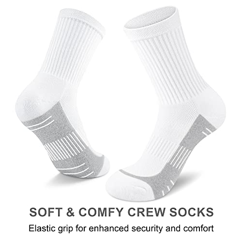 cuangya Women Crew Socks Athletic Cushioned Running Hiking 3-5 Pairs - color: 5 Pairs Classic Retro, size: 5-8
