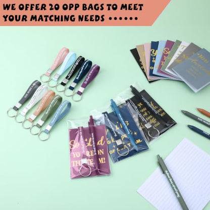 Eersida 80 Pcs Thank You Gifts Bulk Employee Inspirational Notebook Pen with Silicone Keychain Motivational Mini Notepad Ballpoint Pen Sets for Teacher Staff Volunteer Coworker School Office Supplies - color: Classic, style: Appreciation