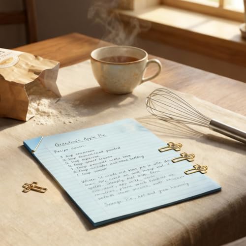 100PCS Gold Heart Cross Paper Clips, Heart Cross - Bible Study Supplies, christian gifts for women Jesus Bible Stuff bookmark journaling supplies accessories, easter eggs fillers, valentines day cards
