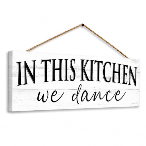 Farmhouse In this Kitchen, we dance Signs Wall Hanging 6" x 14.5" - color: Kitchen