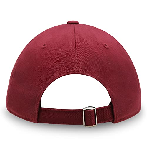 JPAK Heart and Cross Premium Dad Hat Embroidered Cotton Baseball Cap Christian Faith - color: Maroon