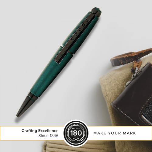 Cross Edge Gel Rollerball Pen, Medium Point, Black Ink, Multiple Colors - color: Matte Green