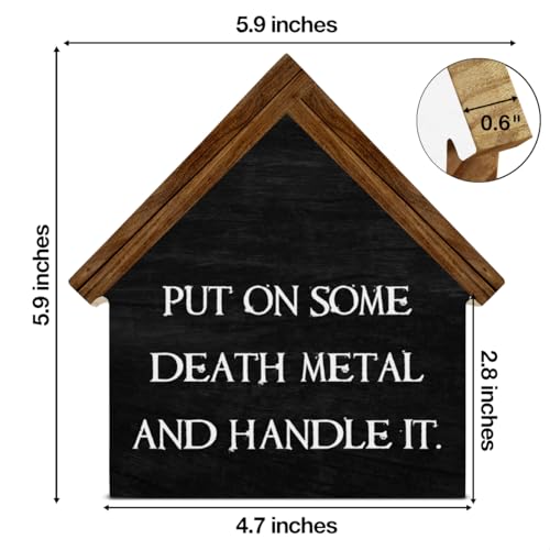 Gothic Home Office Decor, Put on Some Death Metal and Handle It House - color: metal