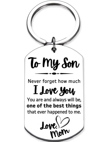Rosa Vila Keychains For Women & Men, Gifts For Mom, Bonus Mom, Aunt, Sister, Dad, Grandma, Nurse, Teens, Coach, Teacher Pilot - style: To My Son Keychain