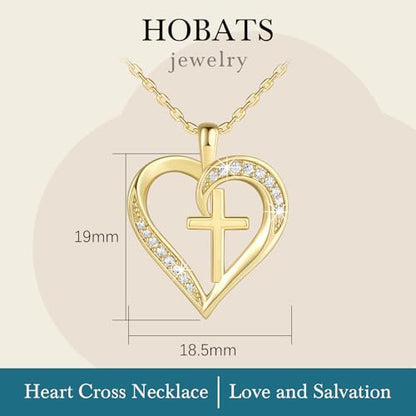 Cross Necklace for Women 14K Gold Cross Necklaces for Women