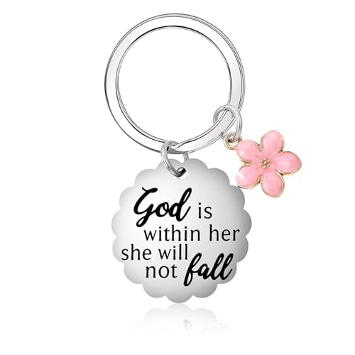 Tyqour Christian Keychain Religious Christian Gifts for Women Inspirational Bible Verse Gifts for Women Faith Spiritual God Gift for Teen Girl Best Friend Mom Daughter