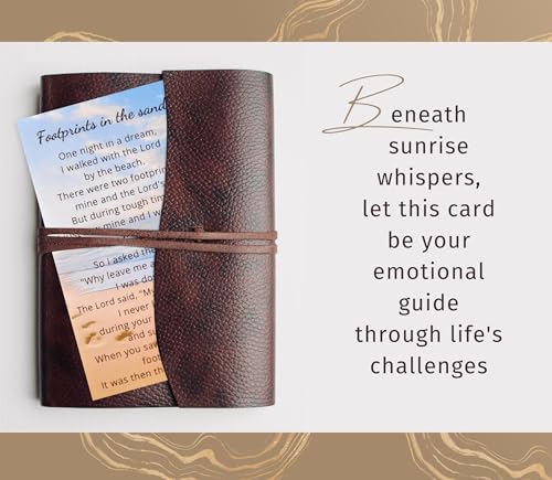 Footprints Poem Card - Inspirational Footprints in The Sand Card - Footprint Prayer Cards, Small Bible Bookmark Set of 25 Items