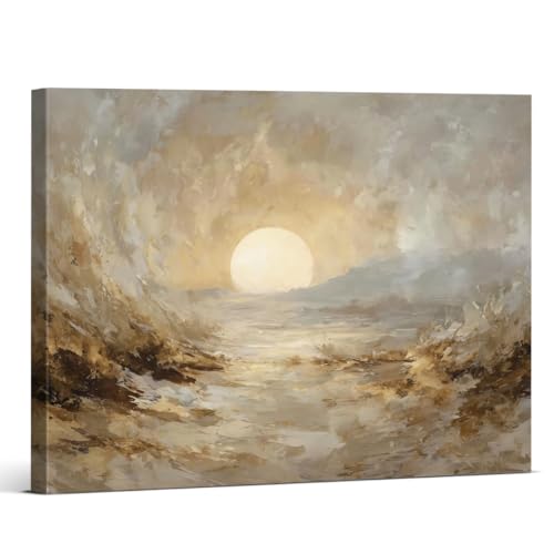 Christian He Is Risen Easter Wall Art Decor Gold Empty Tomb Canvas Print Picture Easter Wall Decorations for Home Farmhouse 8x10 Inch Framed - color: color-c