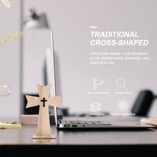 PRETYZOOM 20pcs Unfinished Wooden Crosses for Craft, 4'' Small Cross Ornament, Halloween Table Sign, Baptism First Communion Centerpiece, Easter Christmas Decoration (2 Styles) (Pack of 2) - size: 11x8cm (Pack of 2)