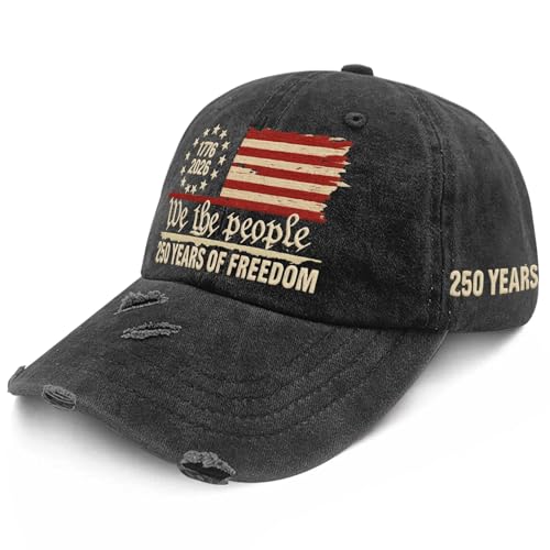 U.S. 250th Anniversary 250 Years Freedoms 1776-2026 Baseball Hats Funny - color: U.s. 250th Anniversary 250 Years Freedoms 1776-20261