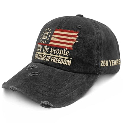 U.S. 250th Anniversary 250 Years Freedoms 1776-2026 Baseball Hats Funny - color: U.s. 250th Anniversary 250 Years Freedoms 1776-20261