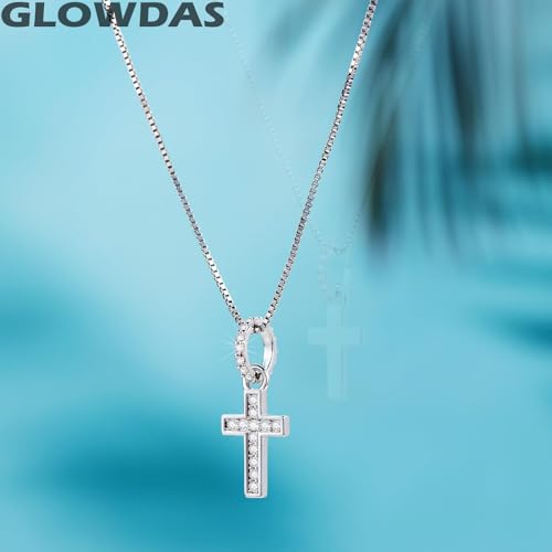 GLOWDAS 2026 Sparkling Cross Charm Pendant - fit Pandora Religious Bracelet