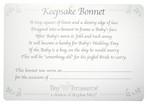 Stephan Baby Baby-Girls Av2023-stephan Baby-Stephan Baby Keepsake Cutwork Handkerchief Christening Bonnet with S-8e8e39c2 - color: Straight Hem