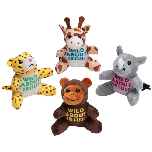 Fun Express Wild About Jesus Safari Animals, 12 Pack